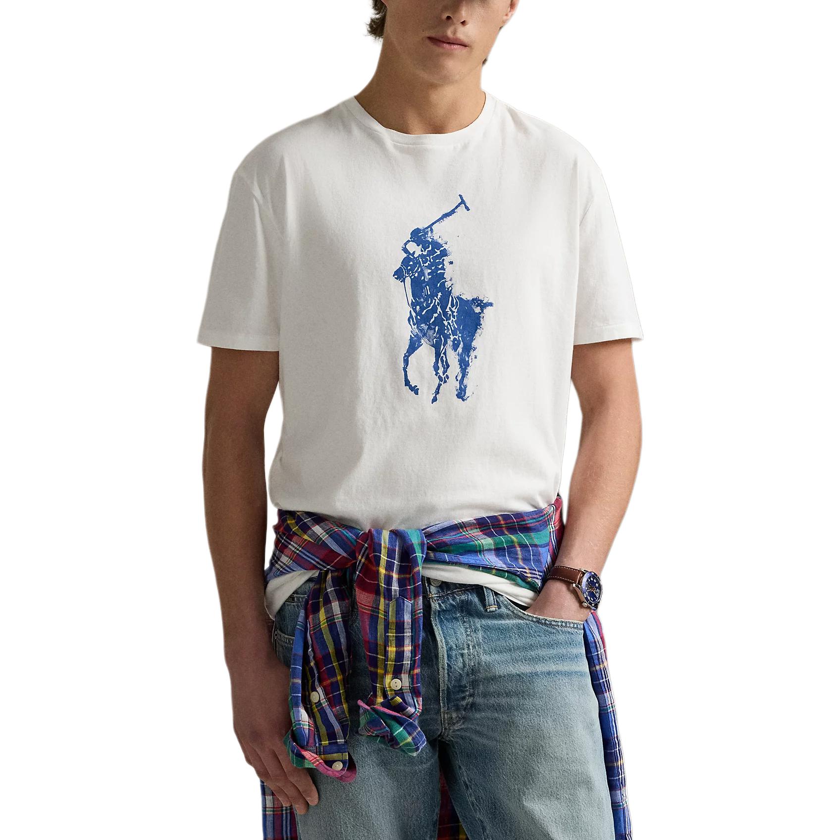 Kids Polo Pony print Pajamas Polo Ralph Lauren, белый — фото 4