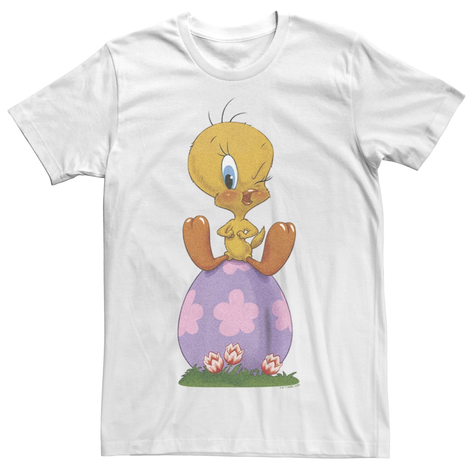 Твити из Looney Tunes для юниоров сидит на футболке бойфренда с пасхальным яйцом Licensed Character