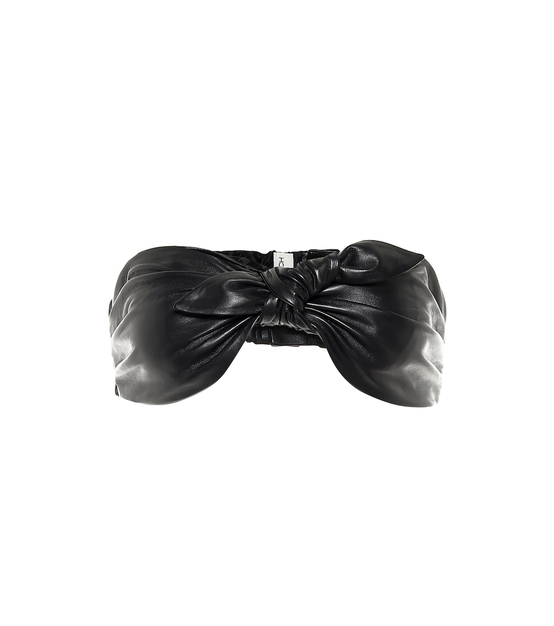 

Кожаный бюстгальтер-бралетт Alessandra Rich, черный