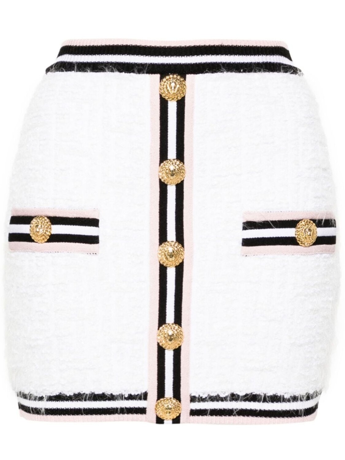 

Balmain мини-юбка Maze с монограммой, белый