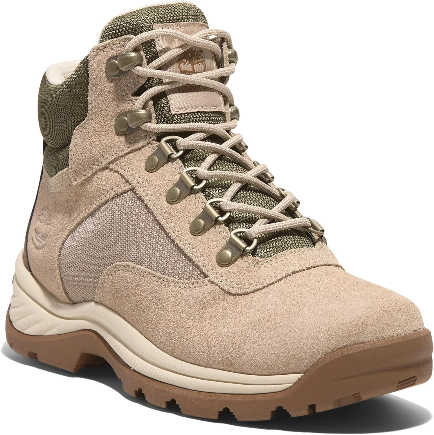 Женские водонепроницаемые походные ботинки Timberland White Ledge Mid с шнуровкой, светло-бежевый — фото 2
