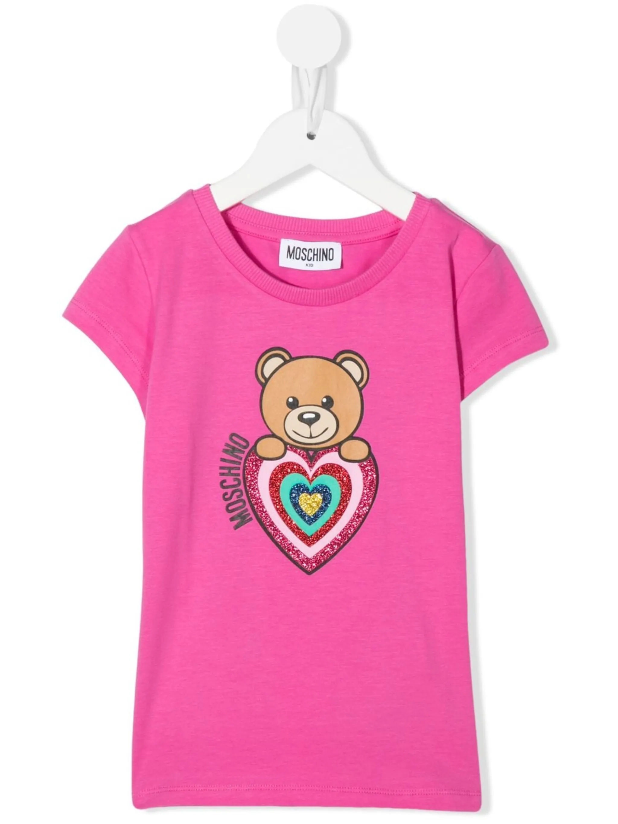 

Футболка Teddy Bear Moschino Kids, розовый
