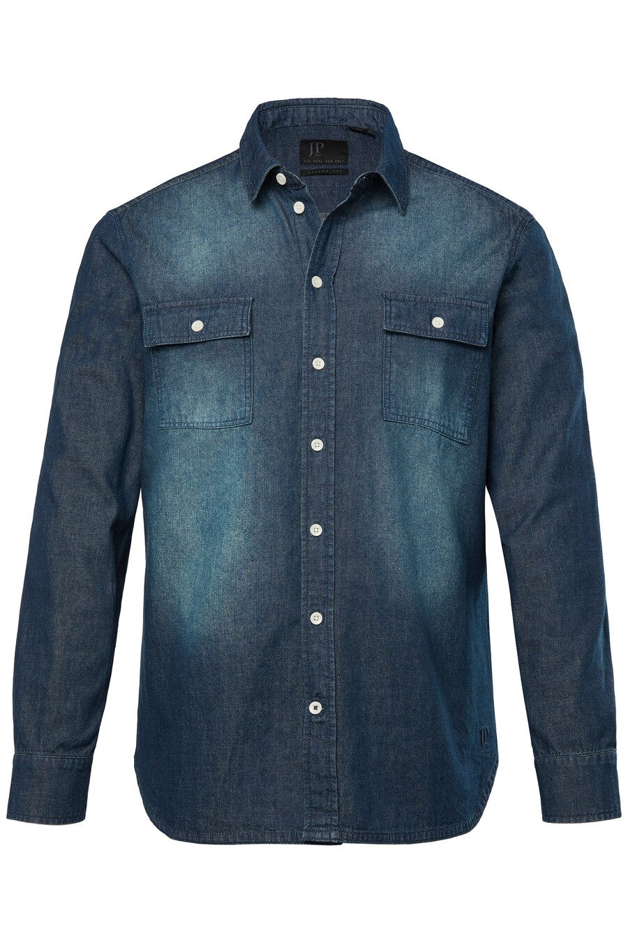 

Рубашка на пуговицах классического кроя JP1880, Blue denim