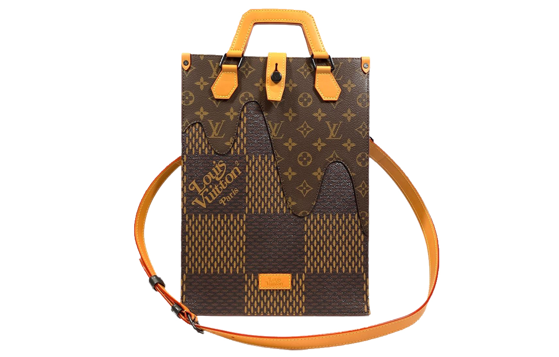 

Сумка-тоут X Nigo Damier Ebene Giant Mini Brown LOUIS VUITTON