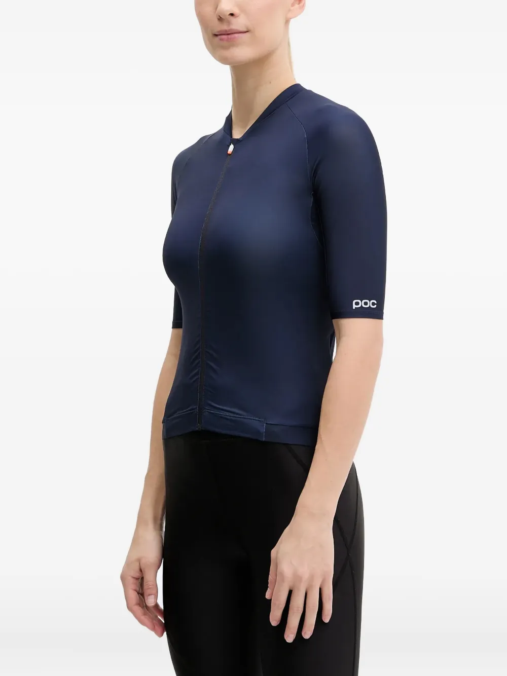 

Облегающий топ на молнии с короткими рукавами POC, синий