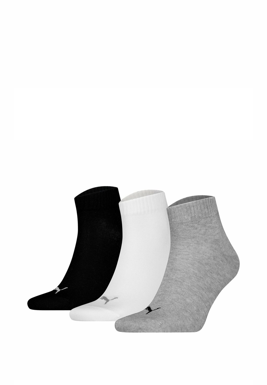 

Носки UNISEX QUARTER 3ER PACK - PLAIN LOGO Puma, серый