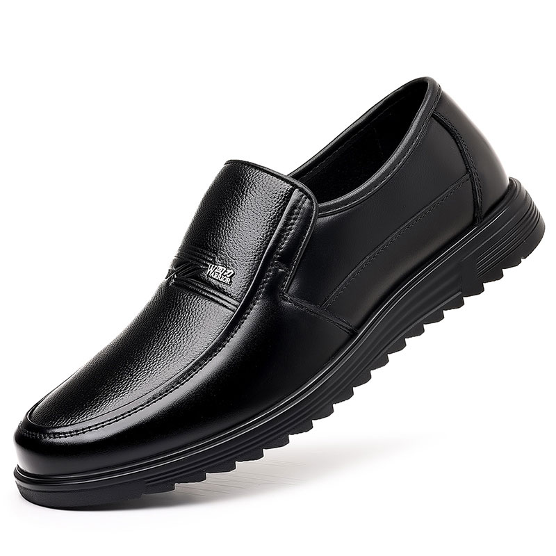 Бизнес-Casual классические кожаные туфли для офиса и поездок на работу Top Grain Cow Leather для мужчин WARRIOR, темно-коричневый — фото 4