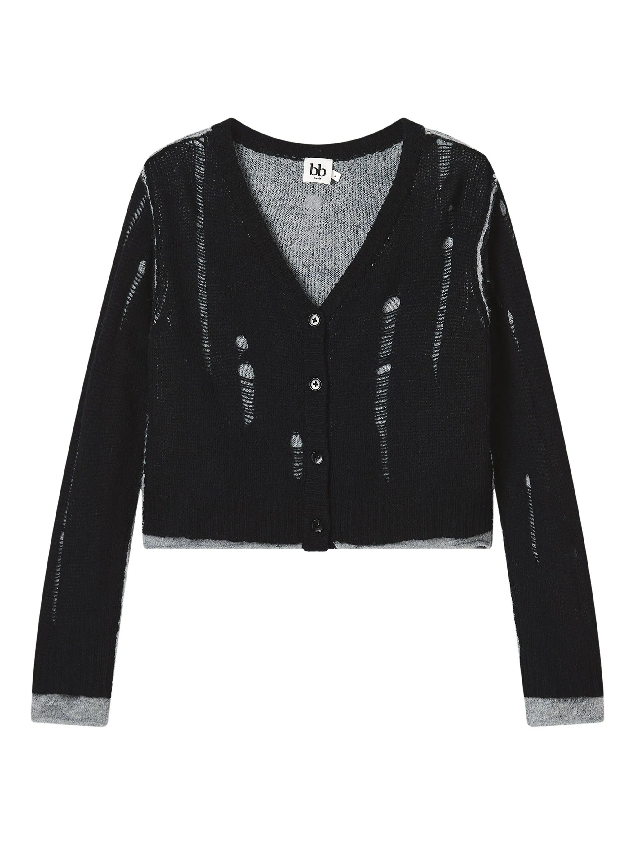 

Кардиган с эффектом потертости B+Ab, черный