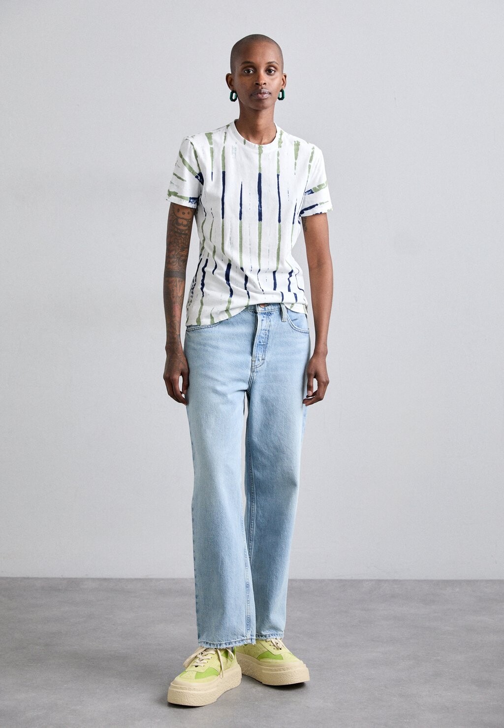 

Футболка с принтом FINLEY IN STRIPE TIE DYE Proenza Schouler White Label, белый
