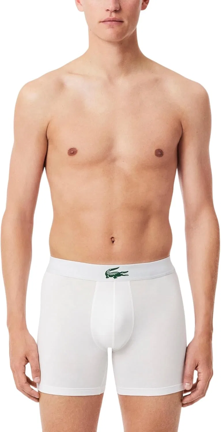 Боксеры стрейч Lacoste, белый/зеленый/черный — фото 3