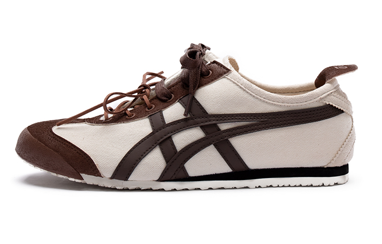 

Onitsuka Tiger Мексика 66 нескользящие износостойкие низкие кеды унисекс бежево-коричневые экрю, цвет Ecru