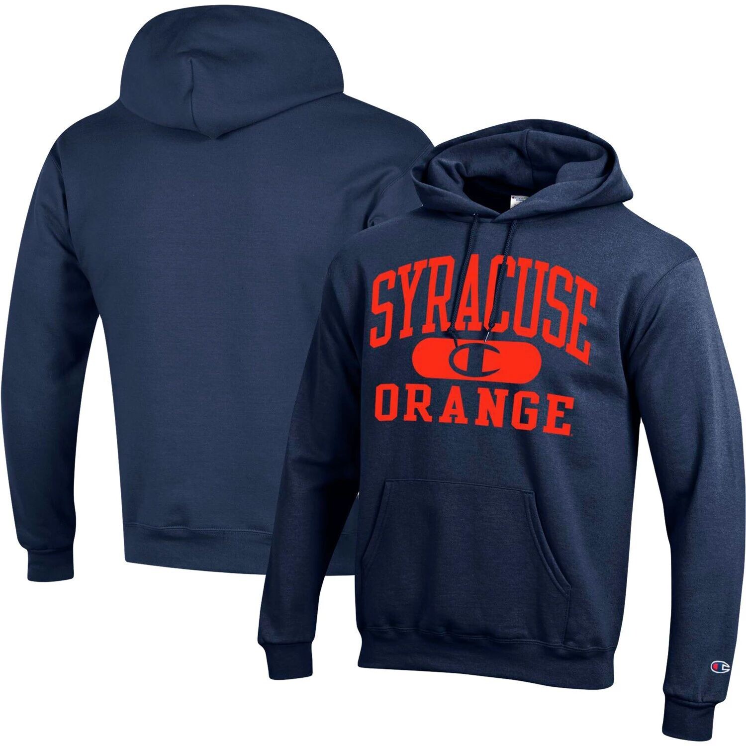 

Мужской темно-синий пуловер с капюшоном Syracuse Orange Arch Pill Champion