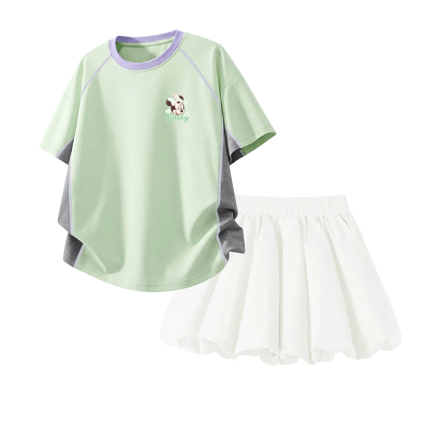 Детский спортивный костюм Disney Kids Casual Sportswear, бело-зеленый — фото 4