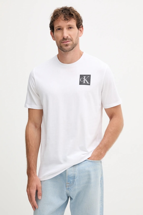 

Хлопковая футболка Calvin Klein Jeans, белый