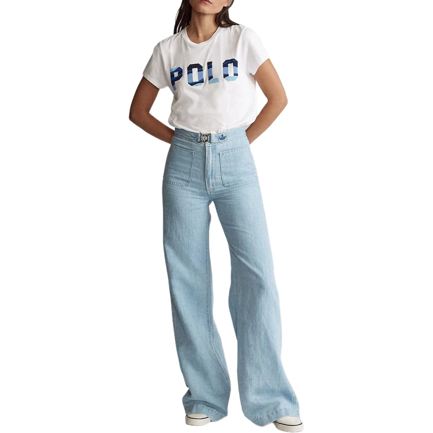 Футболка женская классическая SS25 Regular Polo Ralph Lauren, White — фото 3