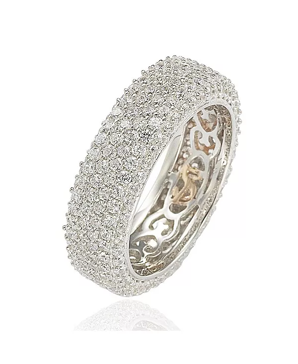 

Кольцо Suzy Levian с кубическим цирконием, стерлинговое серебро, вечность, паве Suzy Levian New York, white