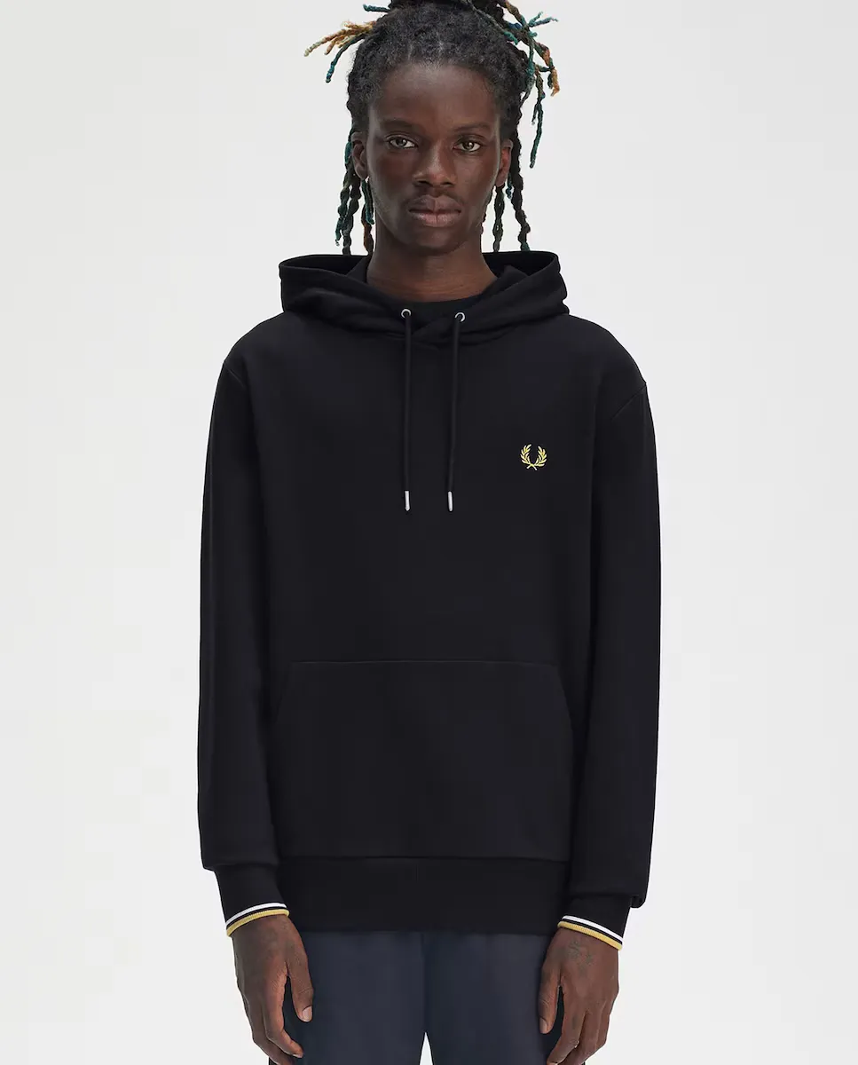 

Мужская толстовка с двухполосой отделкой Fred Perry, тёмно-синий