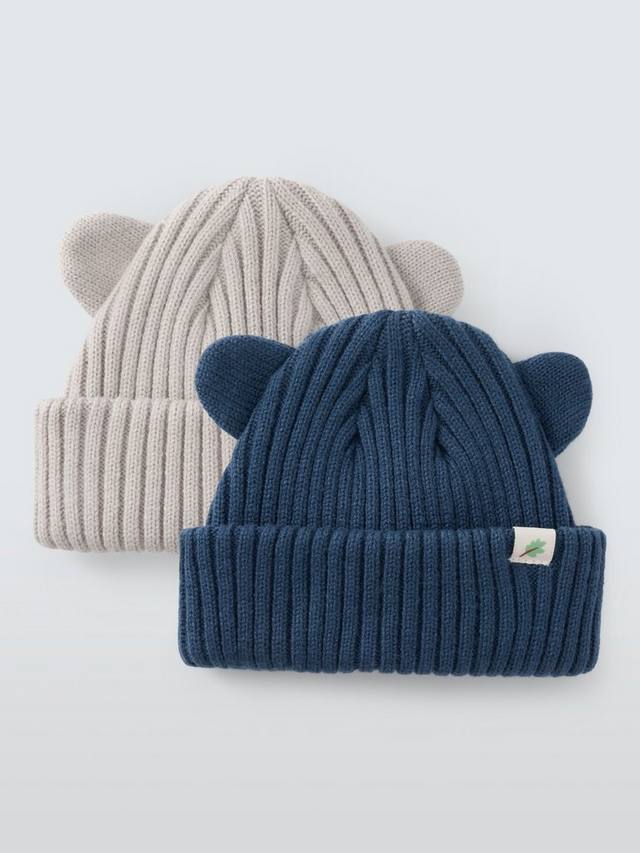 

Детская ребристая шапочка John Lewis, Pack of 2, Blue/Multi