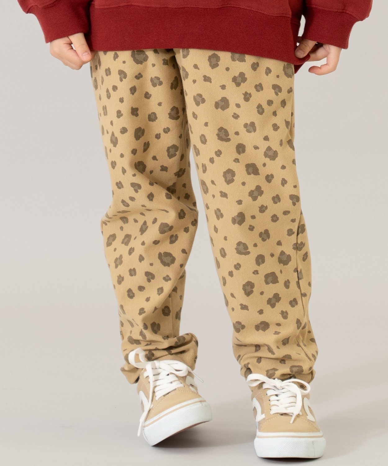 Зауженные брюки из саржевой ткани с узором And D.petitmain, Beige