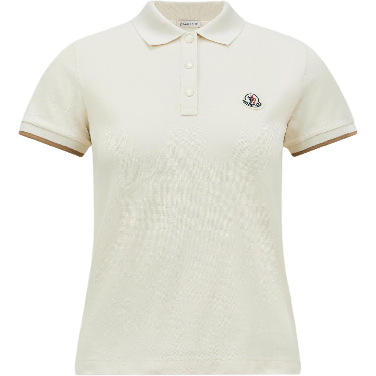 

Поло с коротким рукавом и нашивкой с логотипом Moncler, белый