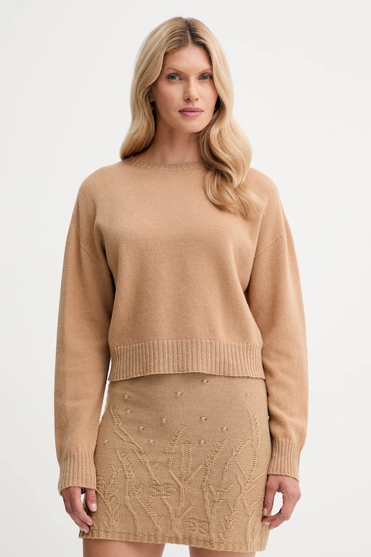 

Шерстяной свитер Twinset, коричневый