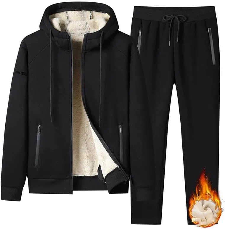 Мужской спортивный костюм с капюшоном, Oversize, на молнии, W — фото 3