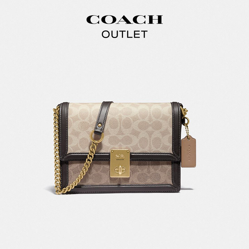

Женская классическая сумка через плечо HUTTON с логотипом COACH, коричневый