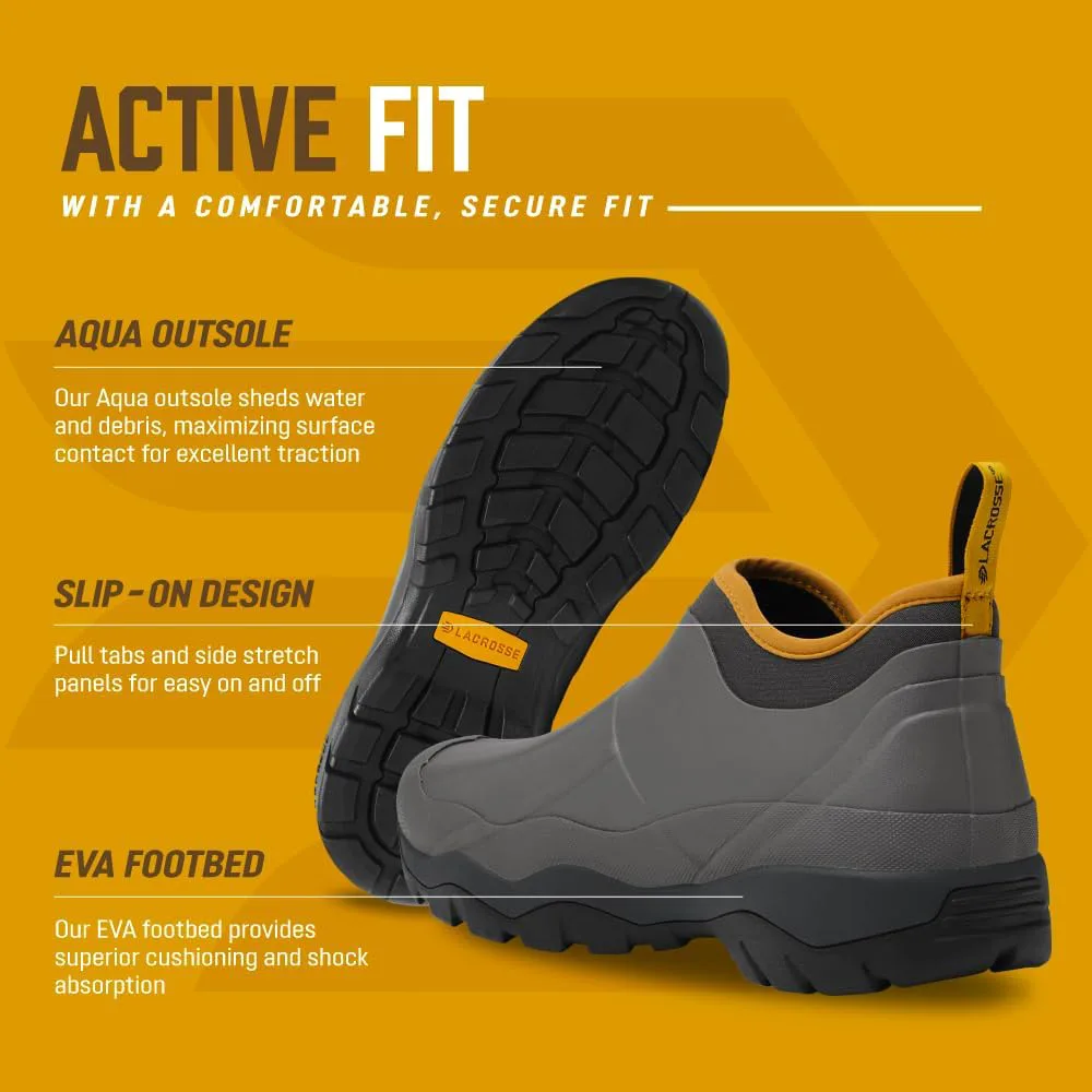 Мужские резиновые сапоги LaCrosse Alpha Muddy 4.5 с водонепроницаемой резиной, конструкцией типа 'на пуантах' и стелькой EVA Name ‎LaCrosse, графит — фото 3