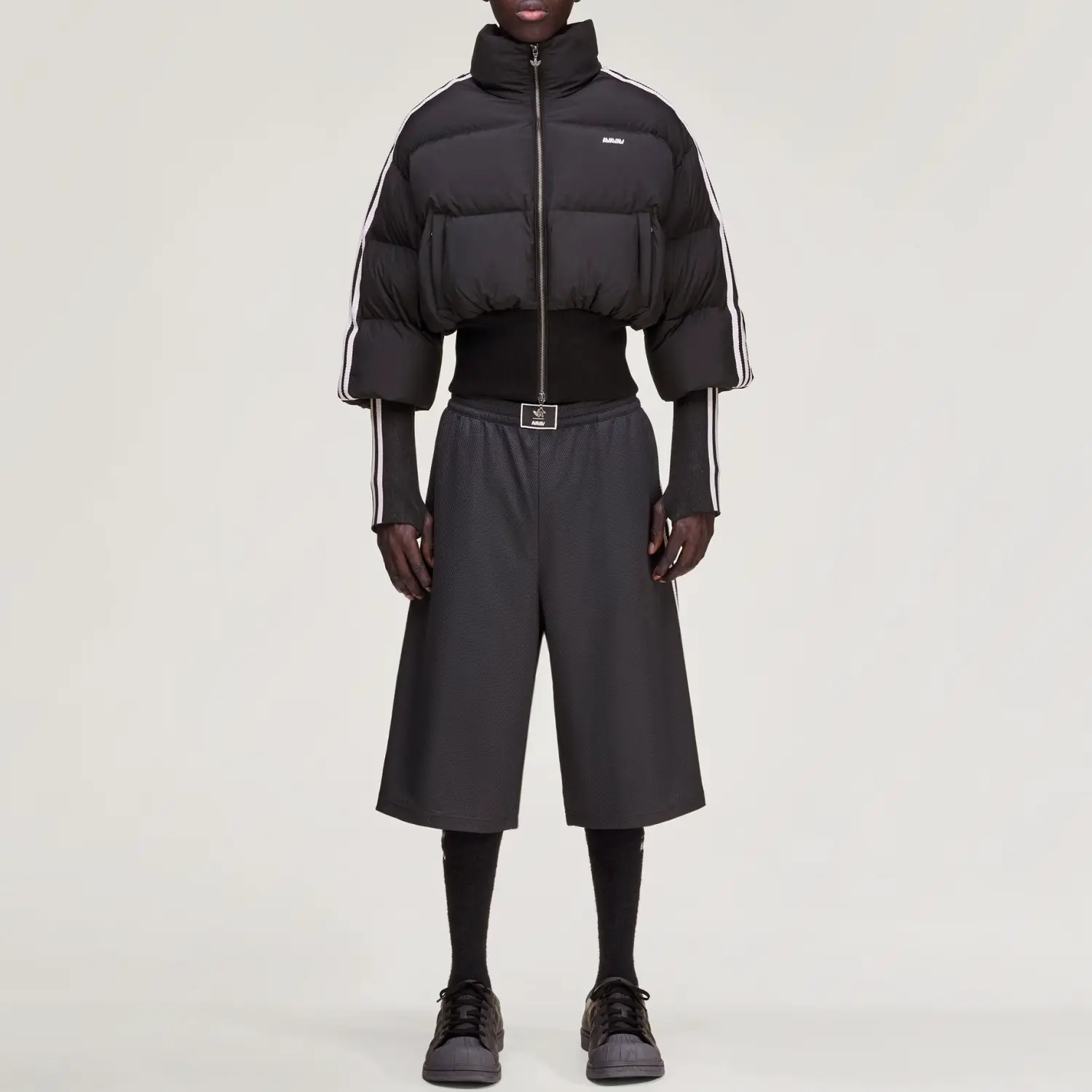 X AVAVAV FW25 SHORTS Баскетбольные шорты женские Adidas Originals, черный — фото 3