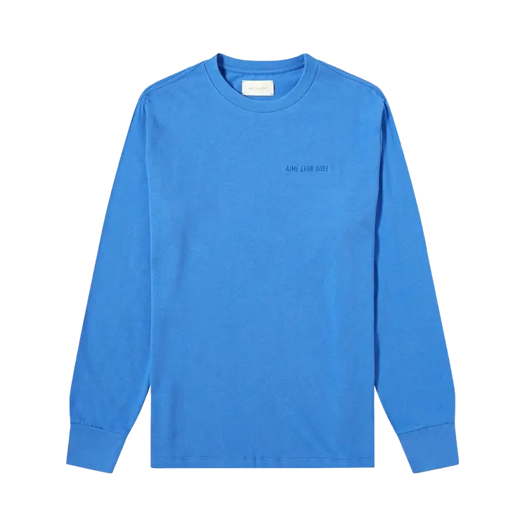 

Футболка Aimé Leon Dore Logo Long-Sleeve 'Amparo Blue', синий