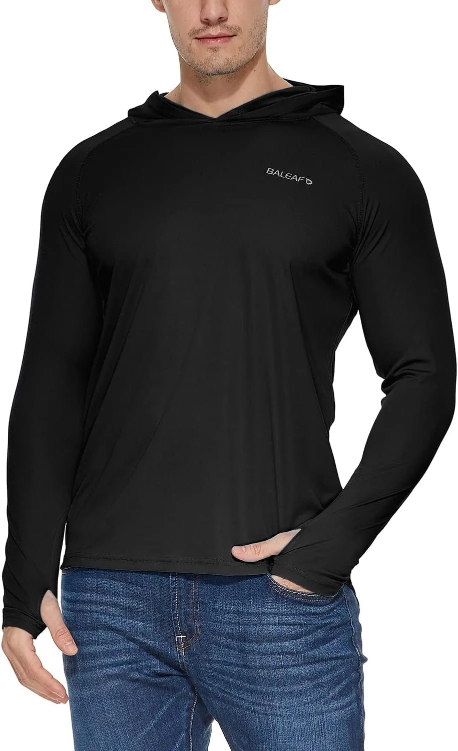 

Мужская футболка с капюшоном для защиты от солнца Baleaf UPF 50+