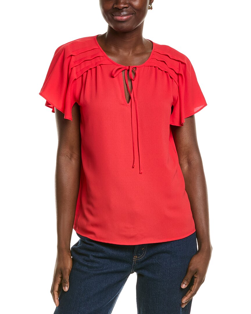 

Джонс Нью-Йорк Блузка с плиссированными плечами Jones New York, красный