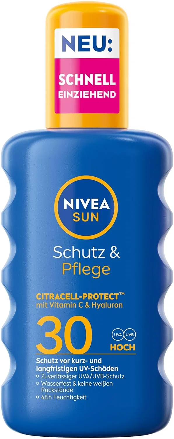 Водостойкий солнцезащитный спрей «Protection & Care SPF 30» от NIVEA SUN Nivea Sun