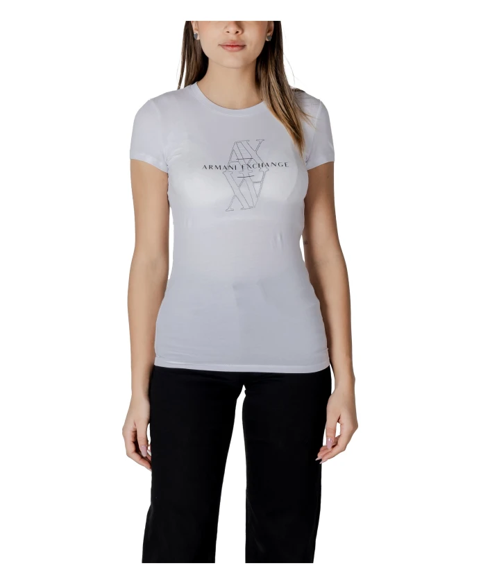 

Футболка с круглым вырезом и принтом Armani Exchange, белый