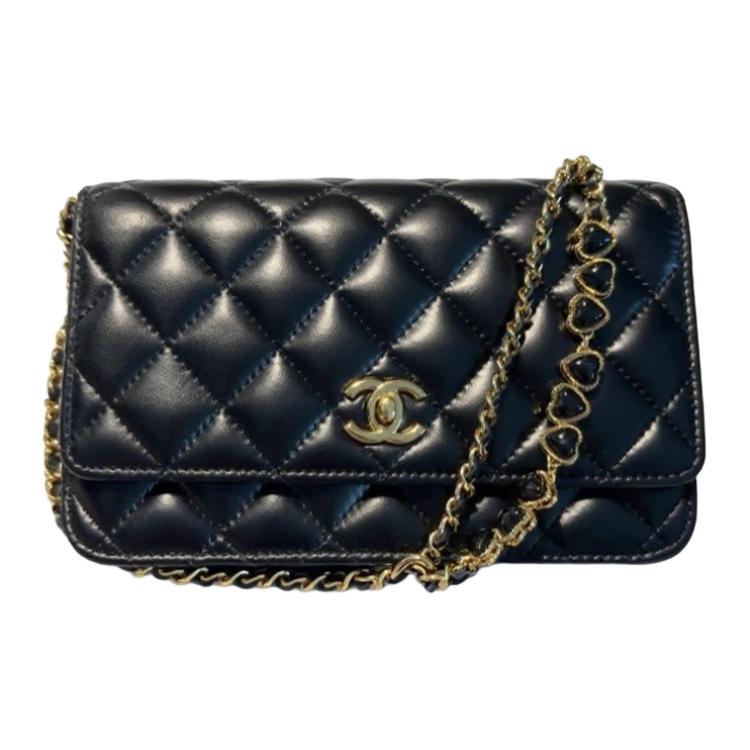 

CHANEL Кожаная поясная сумка унисекс черная