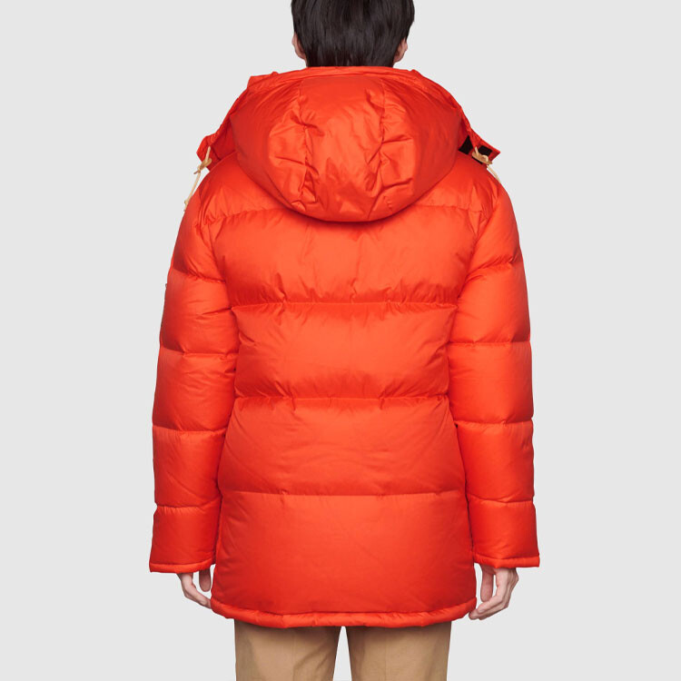 Пуховик The North Face x Gucci мужской, оранжевый — фото 3