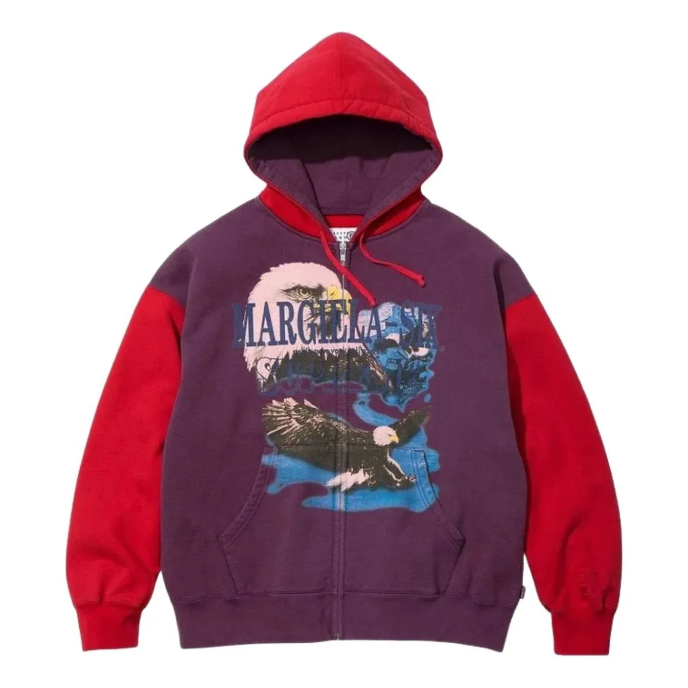 Толстовка Supreme x MM6 Maison Margiela Eagle на молнии с капюшоном, цвет 'Red'