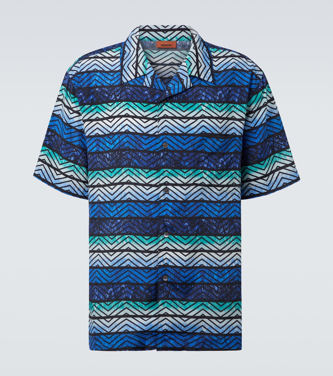 

Зигзагообразная боулинговая рубашка Missoni, Blue Tones