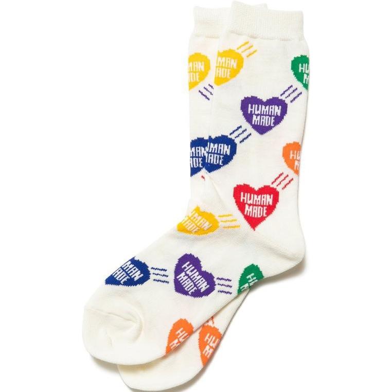 

Носки до середины икры Унисекс 1 упаковка Разноцветные сердца HUMAN MADE