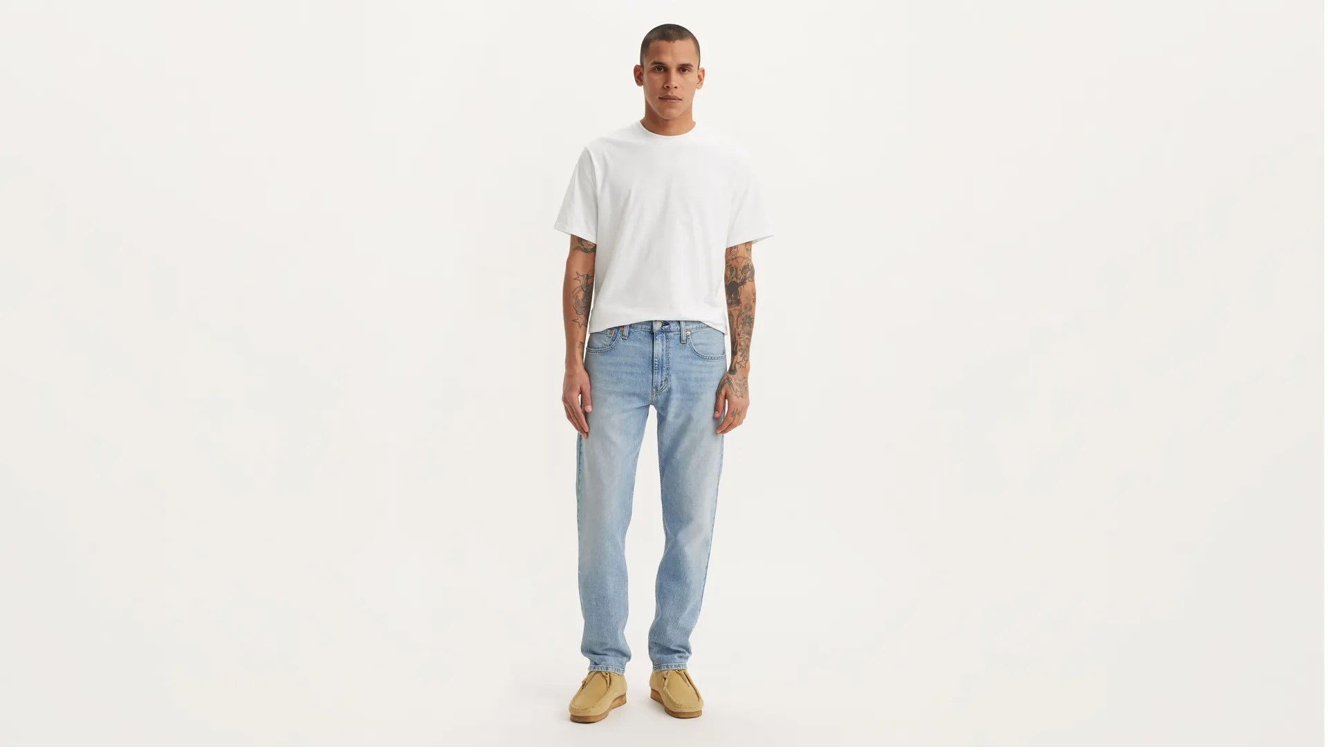 

Мужские джинсы зауженного кроя 502 Levi's, цвет Feelin Free - Medium Wash - Stretch