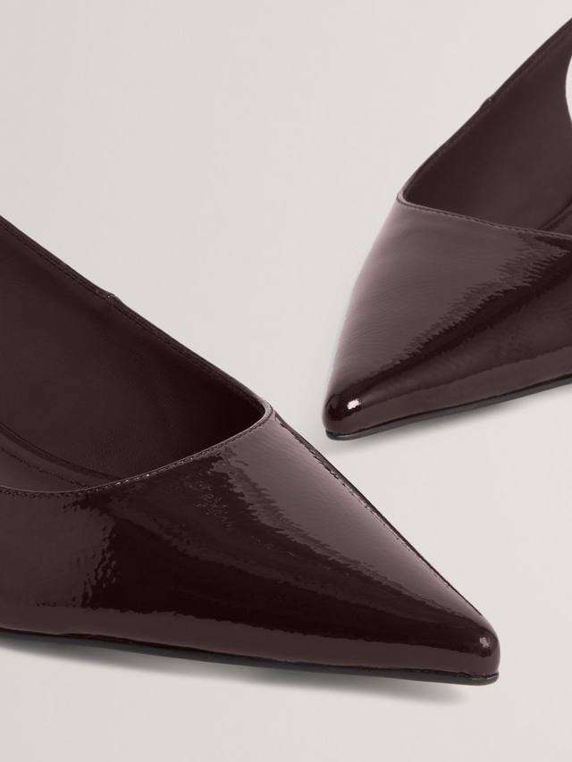 KITIY Slingback кожаные туфли на низком каблуке Ted Baker, Burgundy — фото 4