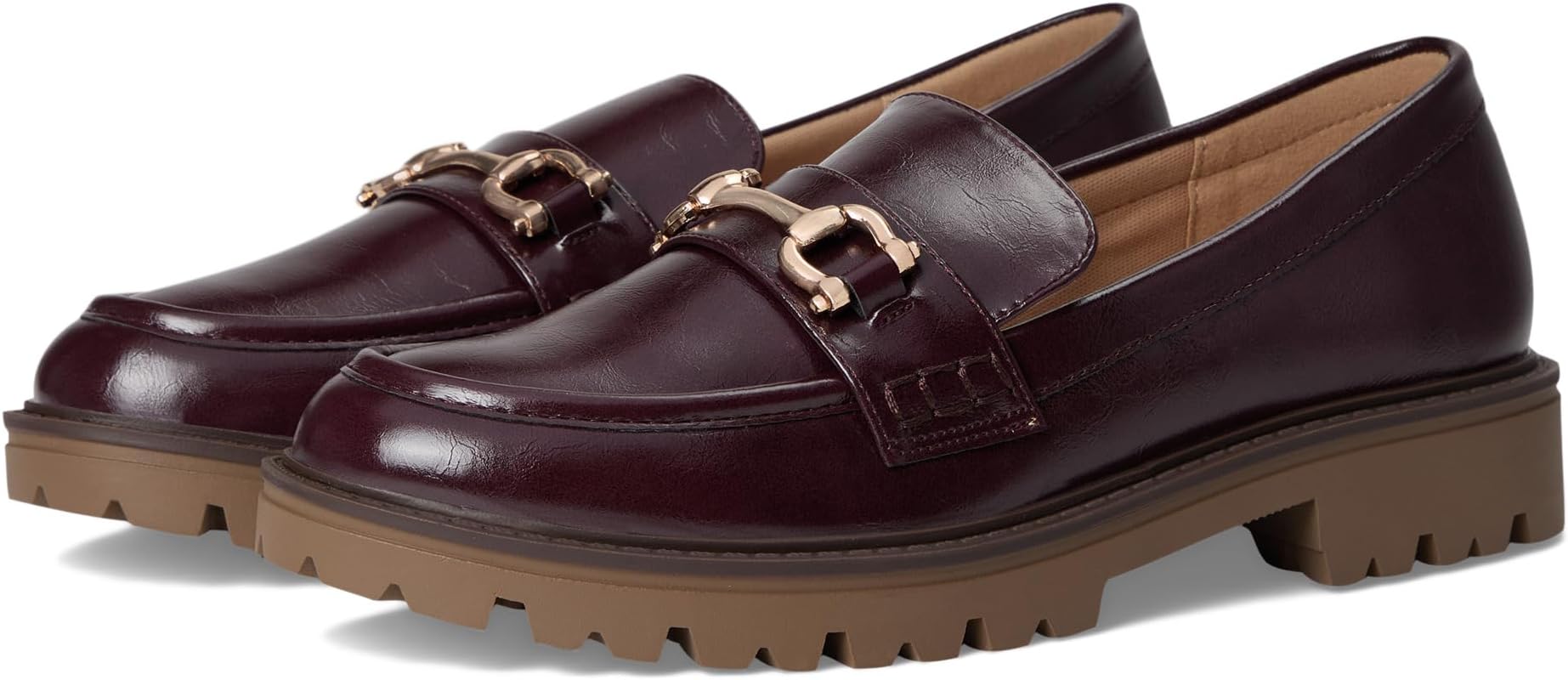 Лоферы Journee Collection Women's Jessamey, Patent/Oxblood