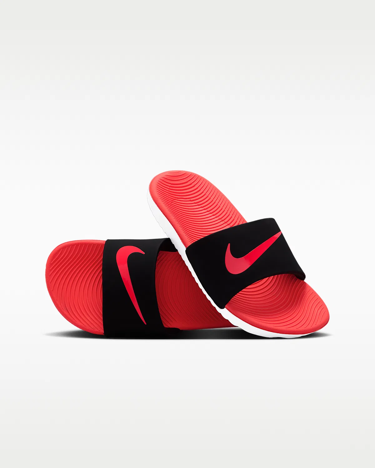 Детские слайды Nike Kawa, Black/White/Bright Crimson