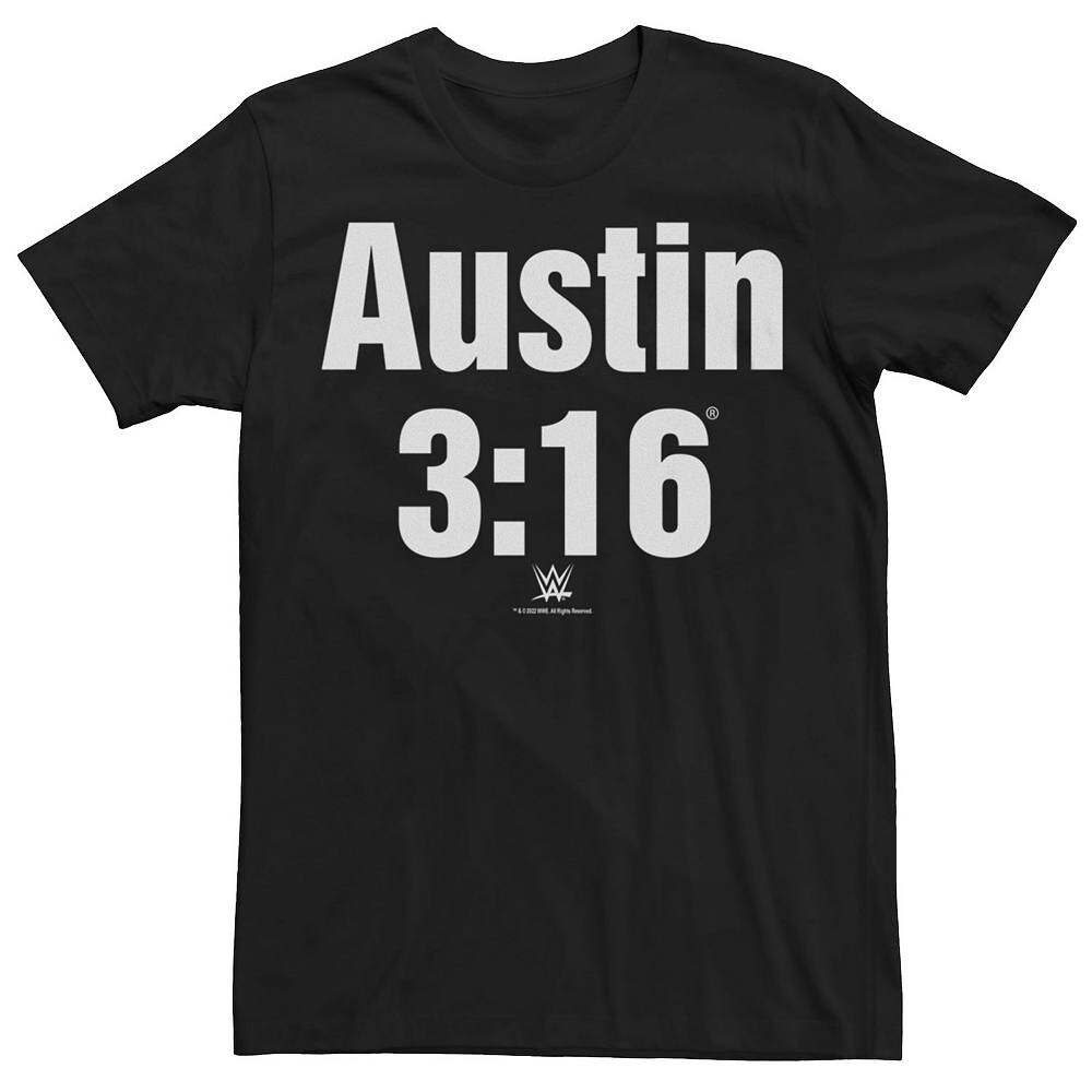 

Футболка Big & Tall WWE Steve Austin 3:16 BW с рисунком Licensed Character, черный