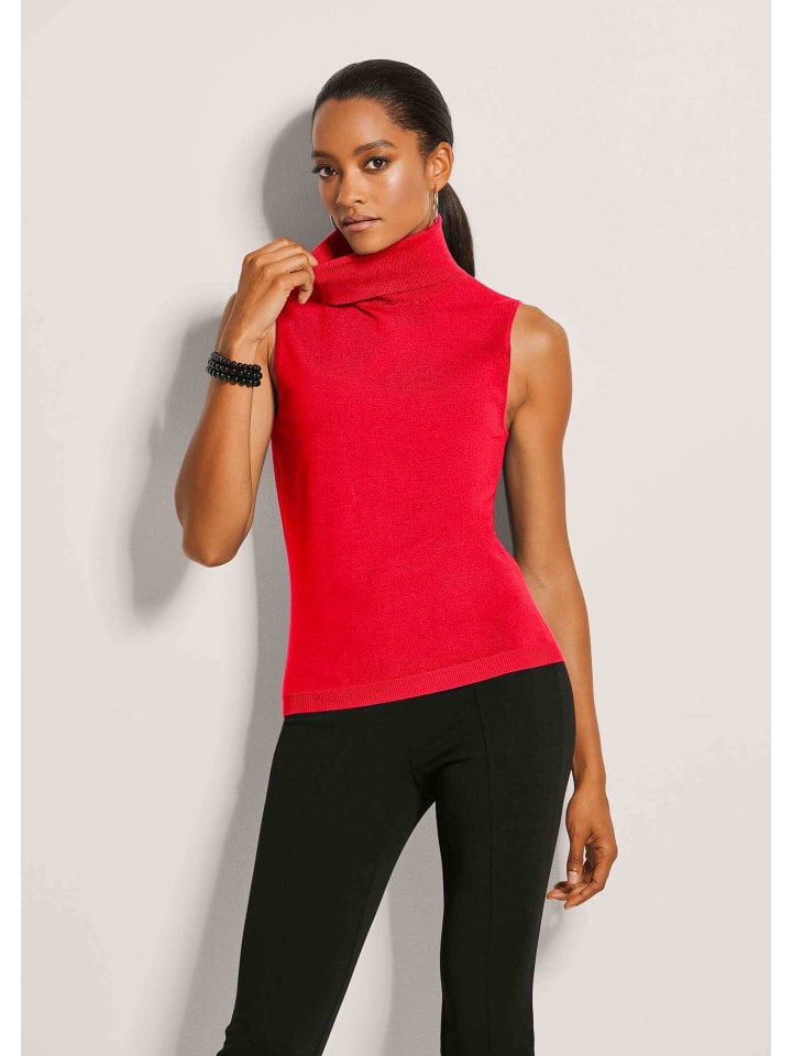 

MADELEINE Вискозный свитер без рукавов красного цвета