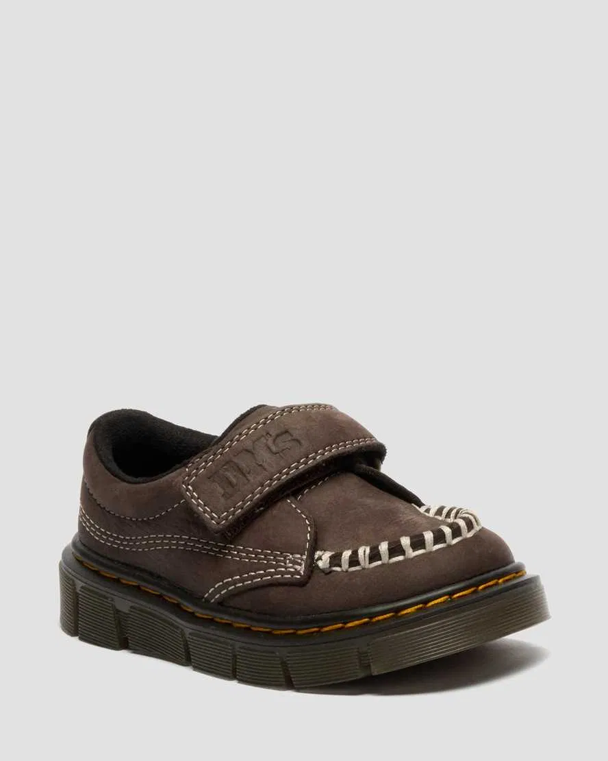 Детские туфли Dr. Martens Raffe, зернистая нубуковая кожа, коричневый