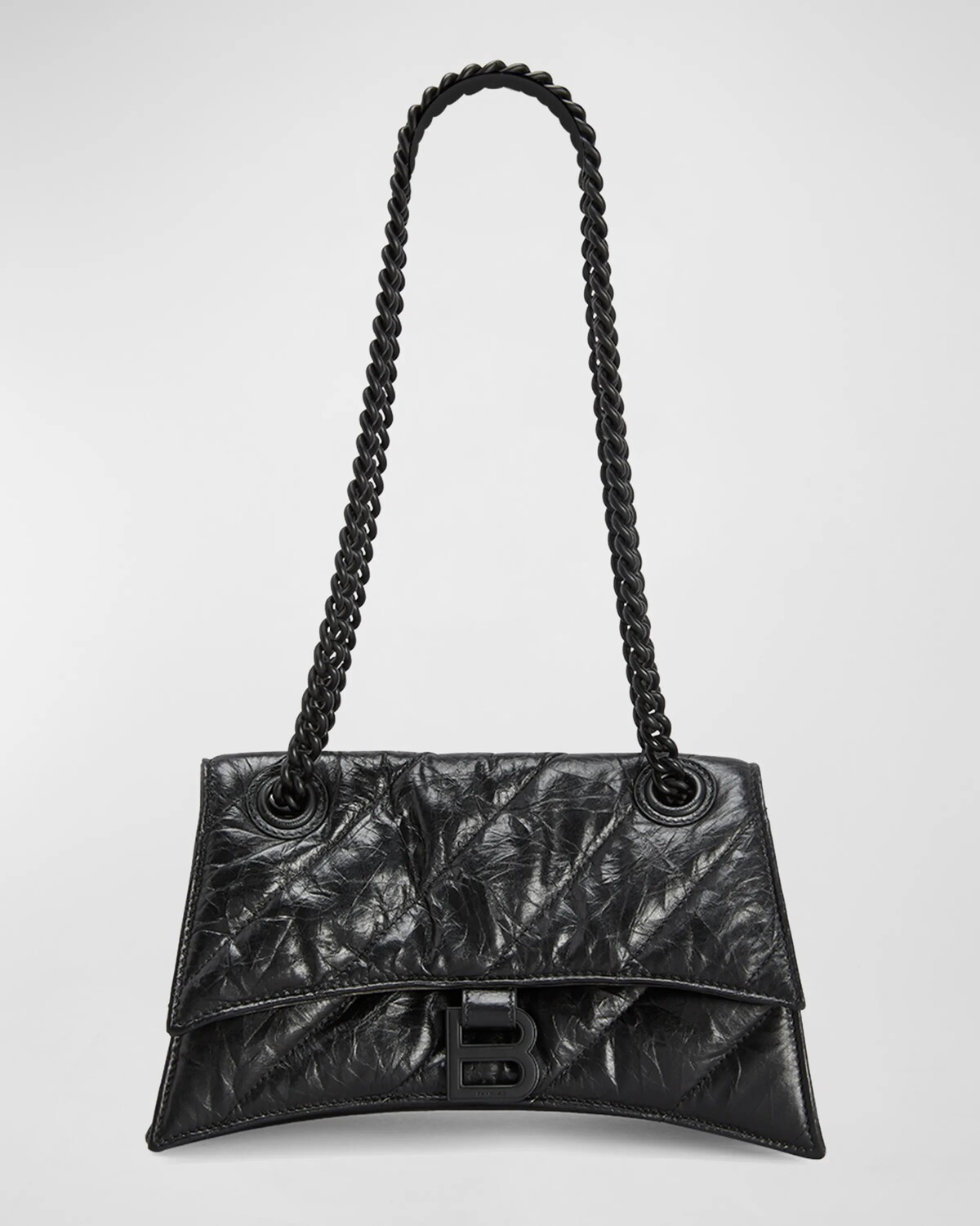 

Маленькая стеганая сумка на цепочке Crush Balenciaga, цвет 1000 Black