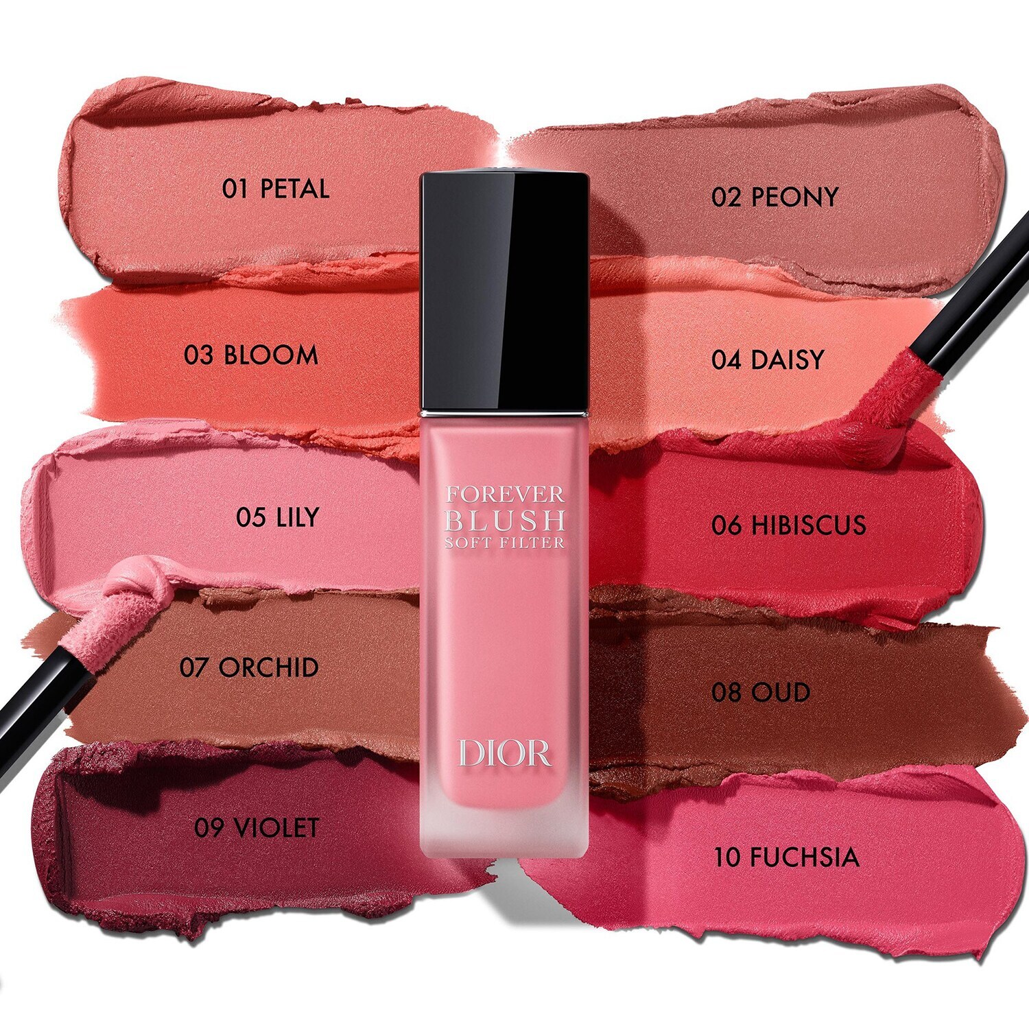 Румяна Forever Blush Soft Filter - Whipped Liquid Blush strahlend-mattes Finish Dior, 01 Petal (11 ml) — фото 3