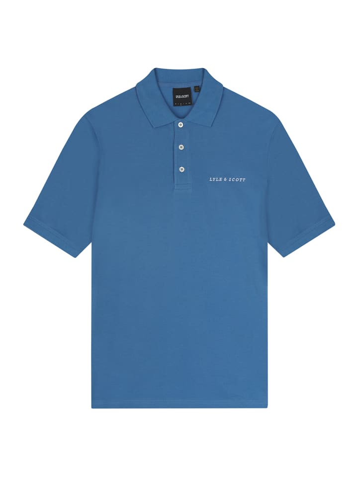 

Футболка поло Lyle & Scott, средне-синий