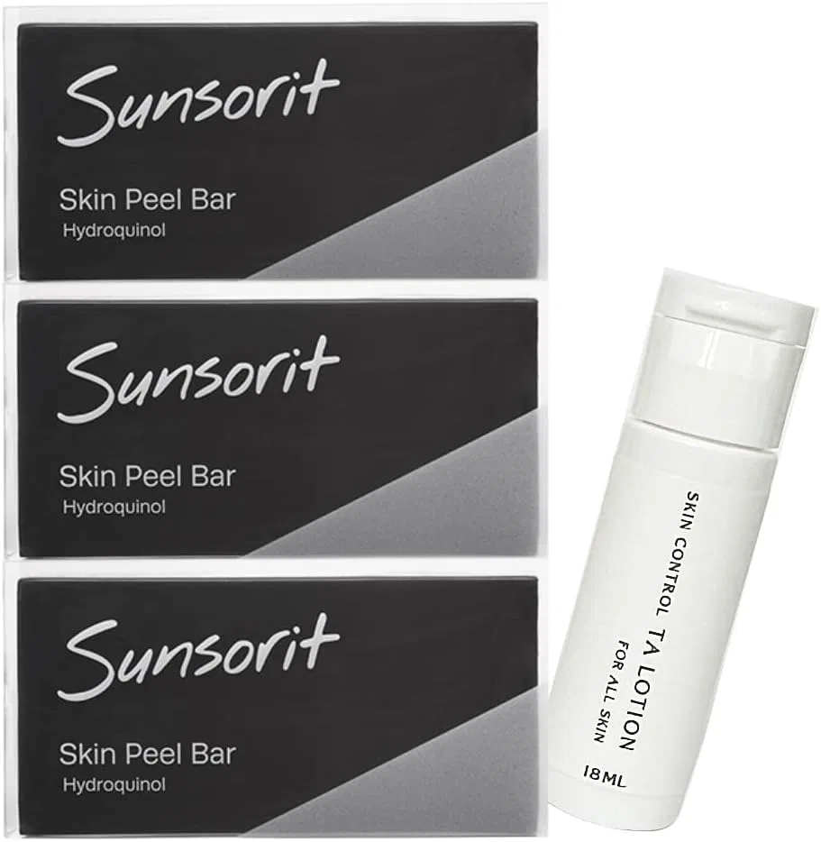 Набор для ухода за кожей Skin Peel Bar Hydroquinol, 3 шт по 135 г, черный